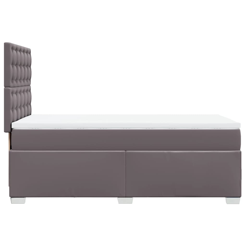 Sommier à lattes de lit avec matelas Gris 90x200 cm Similicuir - XIOS