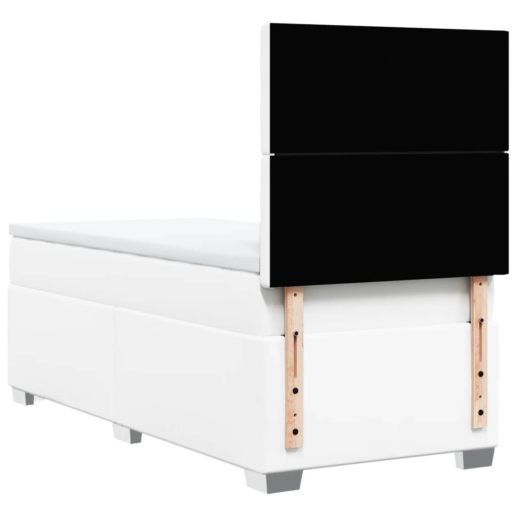 Sommier à lattes de lit avec matelas Blanc 100x200cm Similicuir - XIOS