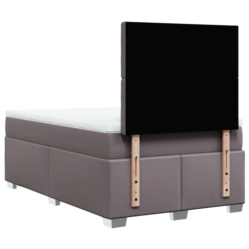 Sommier à lattes de lit avec matelas Gris 120x200 cm Similicuir - XIOS