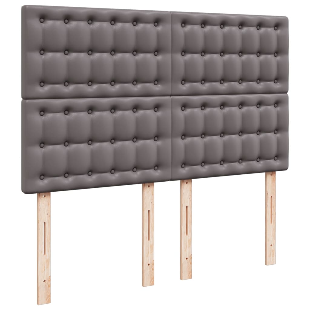Sommier à lattes de lit avec matelas Gris 140x200 cm Similicuir - XIOS