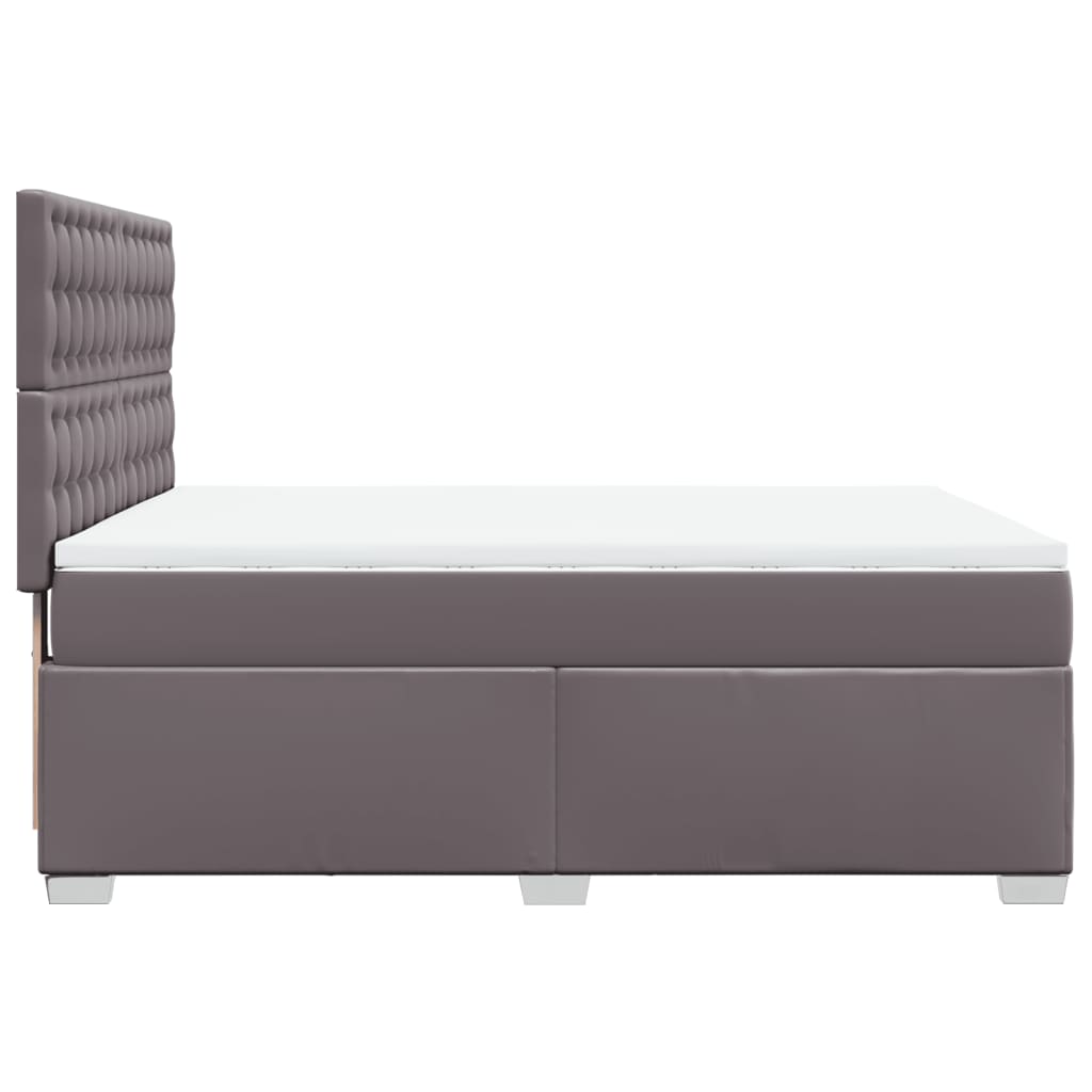 Sommier à lattes de lit avec matelas Gris 140x200 cm Similicuir - XIOS