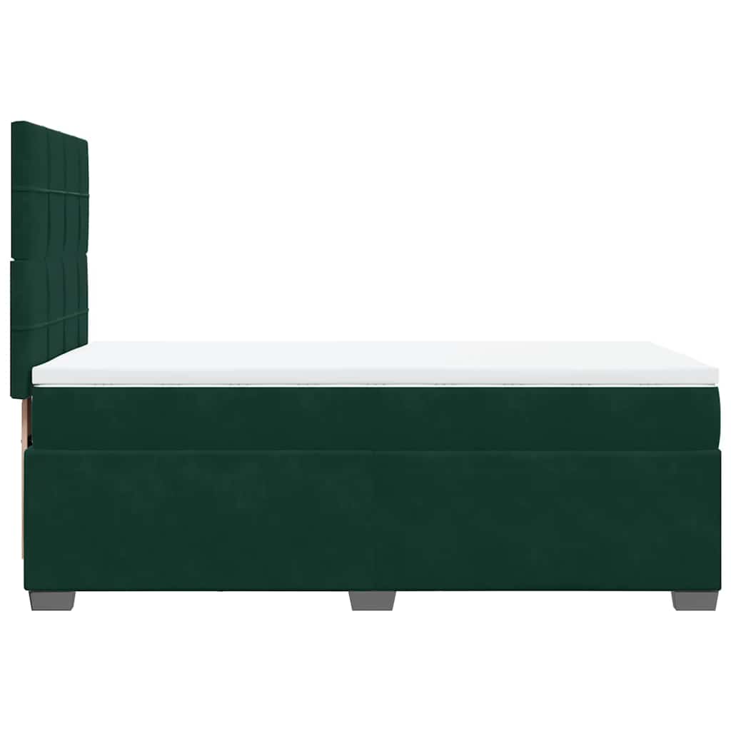 Sommier à lattes de lit et matelas Vert foncé 80x200 cm Velours - XIOS