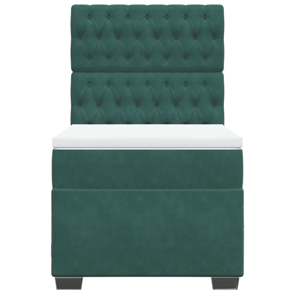 Sommier à lattes de lit et matelas Vert foncé 80x200 cm Velours - XIOS