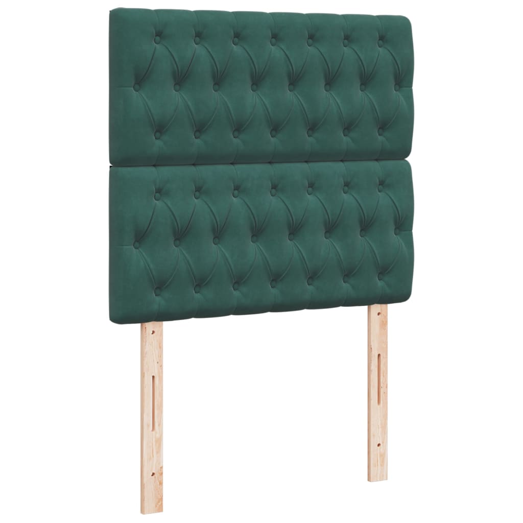 Sommier à lattes de lit et matelas Vert foncé 80x200 cm Velours - XIOS
