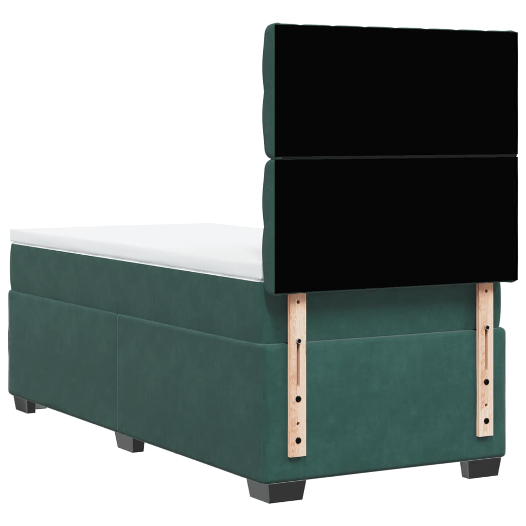 Sommier à lattes de lit et matelas Vert foncé 80x200 cm Velours - XIOS