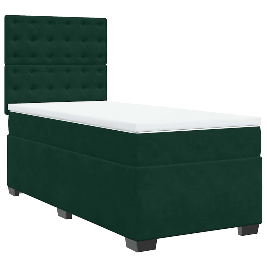 Sommier à lattes de lit et matelas Vert foncé 80x200 cm Velours - XIOS