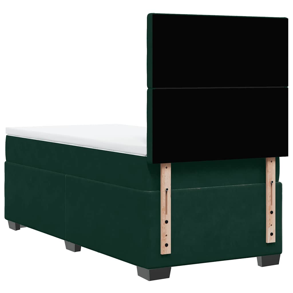 Sommier à lattes de lit et matelas Vert foncé 80x200 cm Velours - XIOS