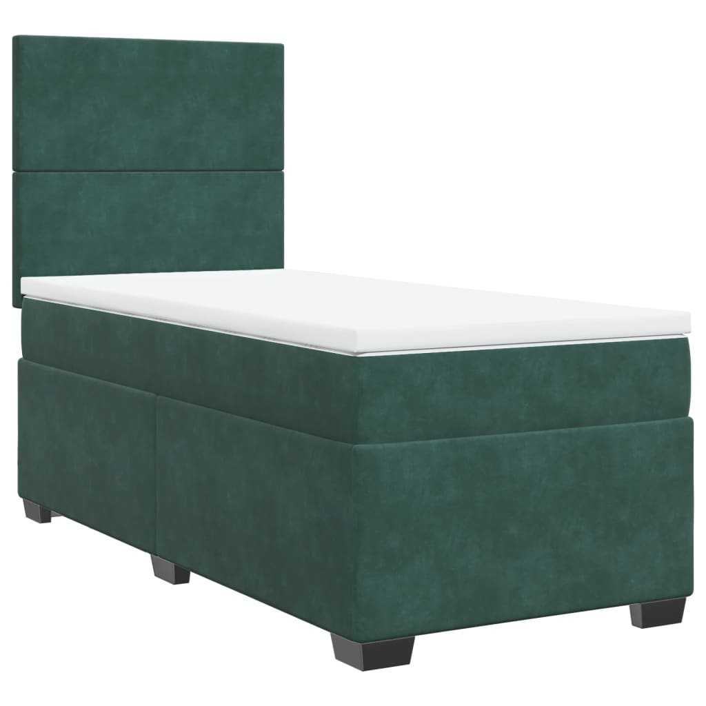 Sommier à lattes de lit avec matelas Vert foncé 90x190 cm - XIOS