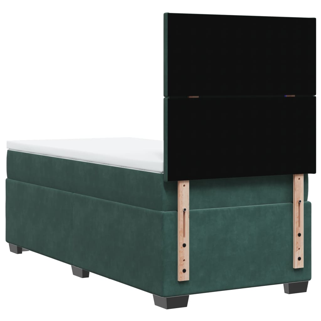 Sommier à lattes de lit avec matelas Vert foncé 90x190 cm - XIOS