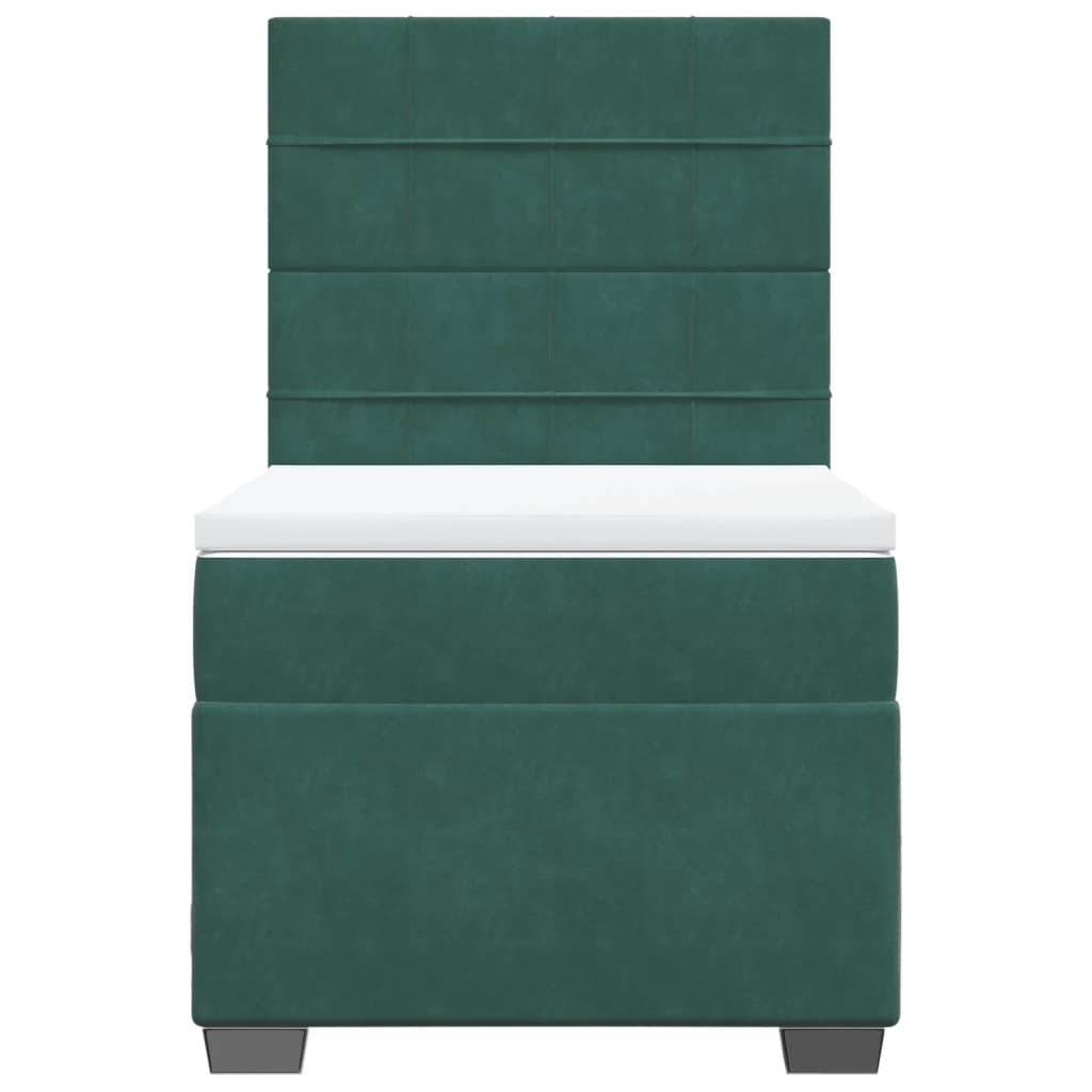 Sommier à lattes de lit avec matelas Vert foncé 90x190 cm - XIOS