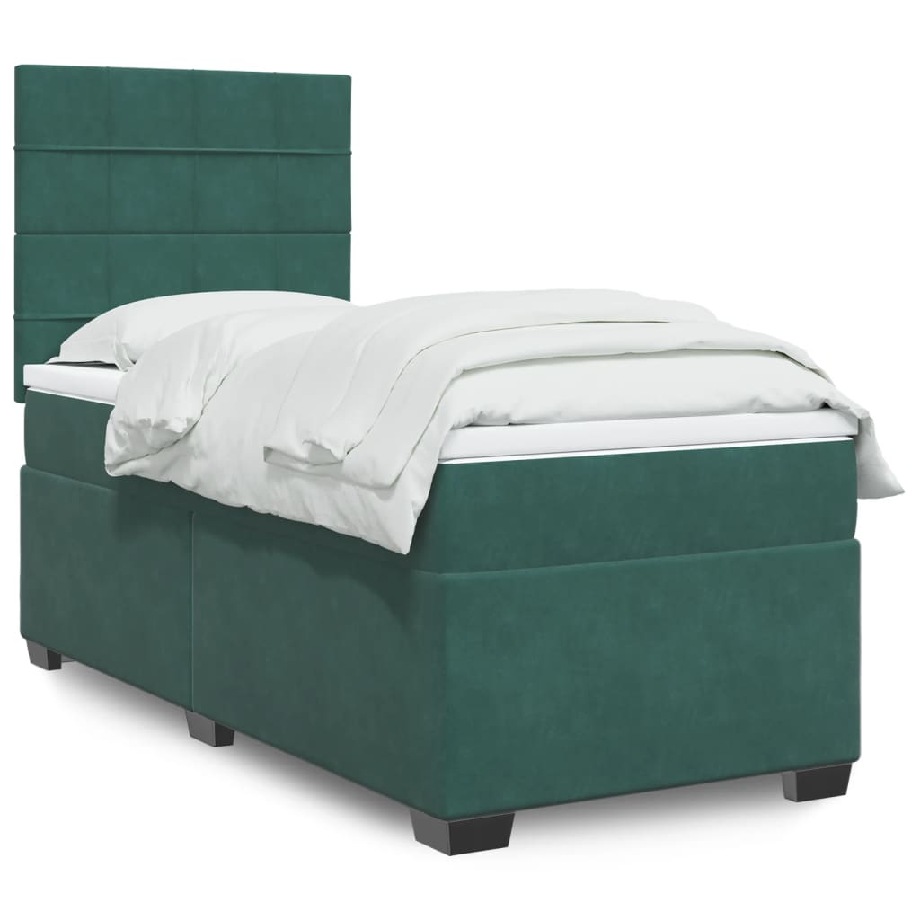 Sommier à lattes de lit avec matelas Vert foncé 90x190 cm - XIOS