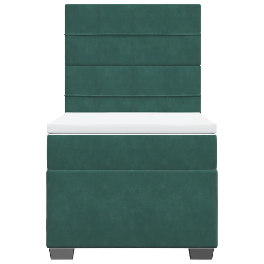 Sommier à lattes de lit avec matelas Vert foncé 90x200 cm - XIOS