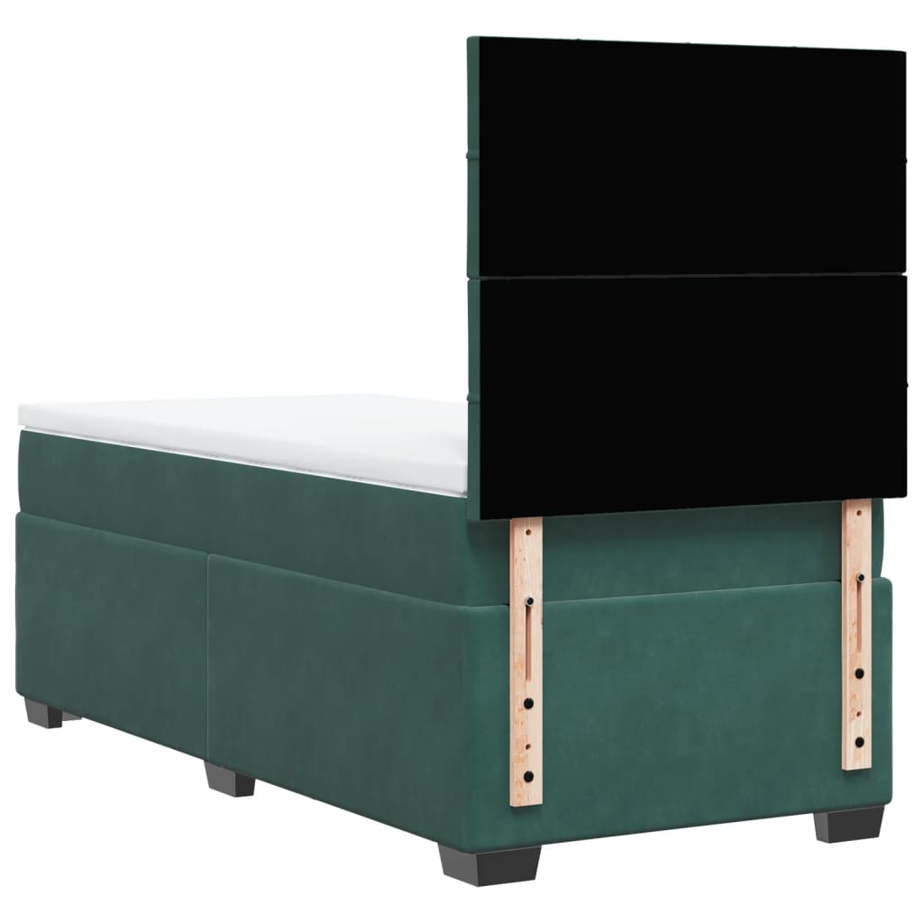 Sommier à lattes de lit avec matelas Vert foncé 90x200 cm - XIOS