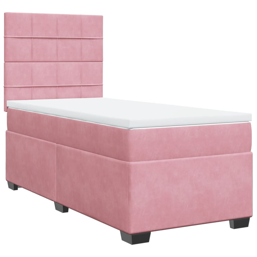 Sommier à lattes de lit avec matelas Rose 90x200 cm Velours - XIOS