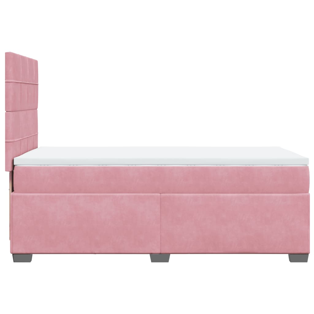 Sommier à lattes de lit avec matelas Rose 90x200 cm Velours - XIOS