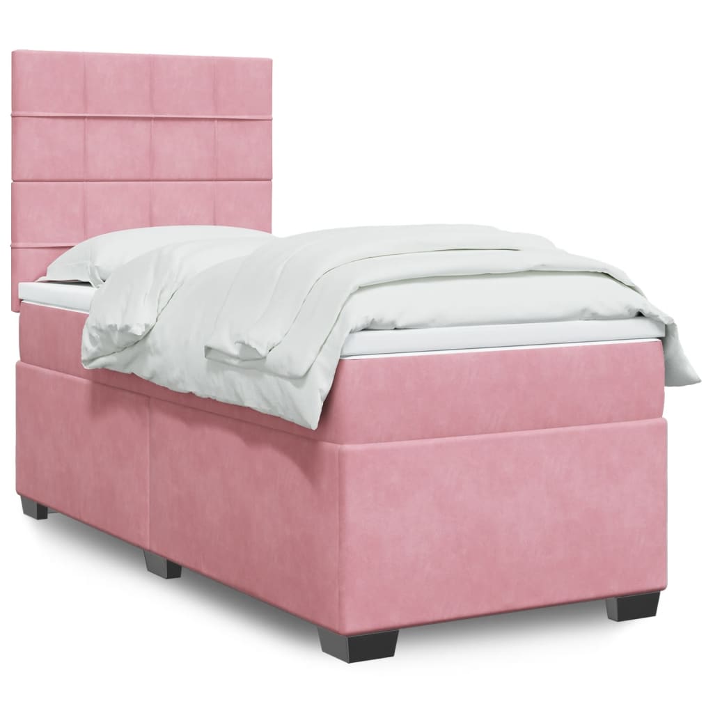 Sommier à lattes de lit avec matelas Rose 90x200 cm Velours - XIOS