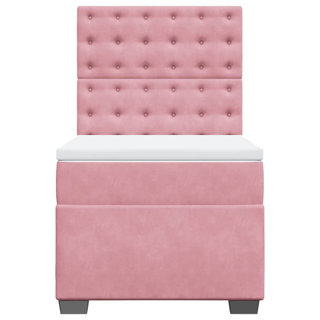 Sommier à lattes de lit avec matelas Rose 90x200 cm Velours - XIOS