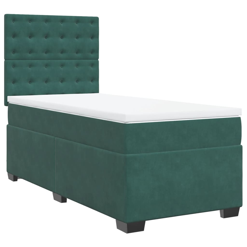 Sommier à lattes de lit avec matelas Vert foncé 90x200 cm - XIOS