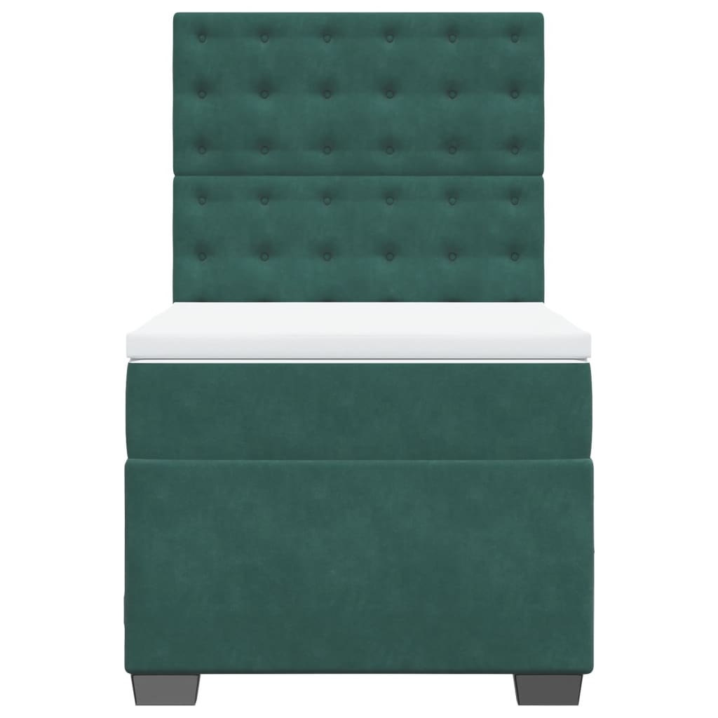 Sommier à lattes de lit avec matelas Vert foncé 90x200 cm - XIOS