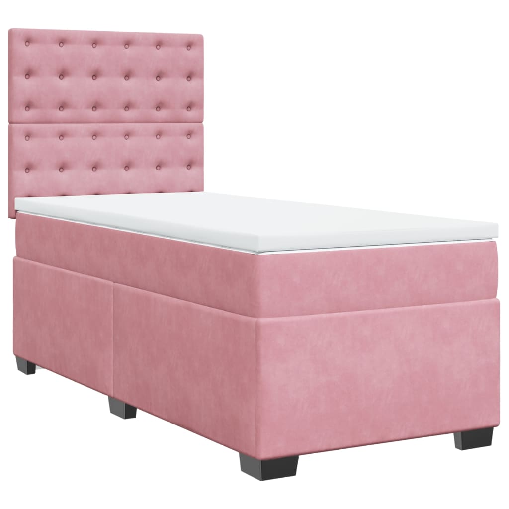 Sommier à lattes de lit avec matelas Rose 90x200 cm Velours - XIOS
