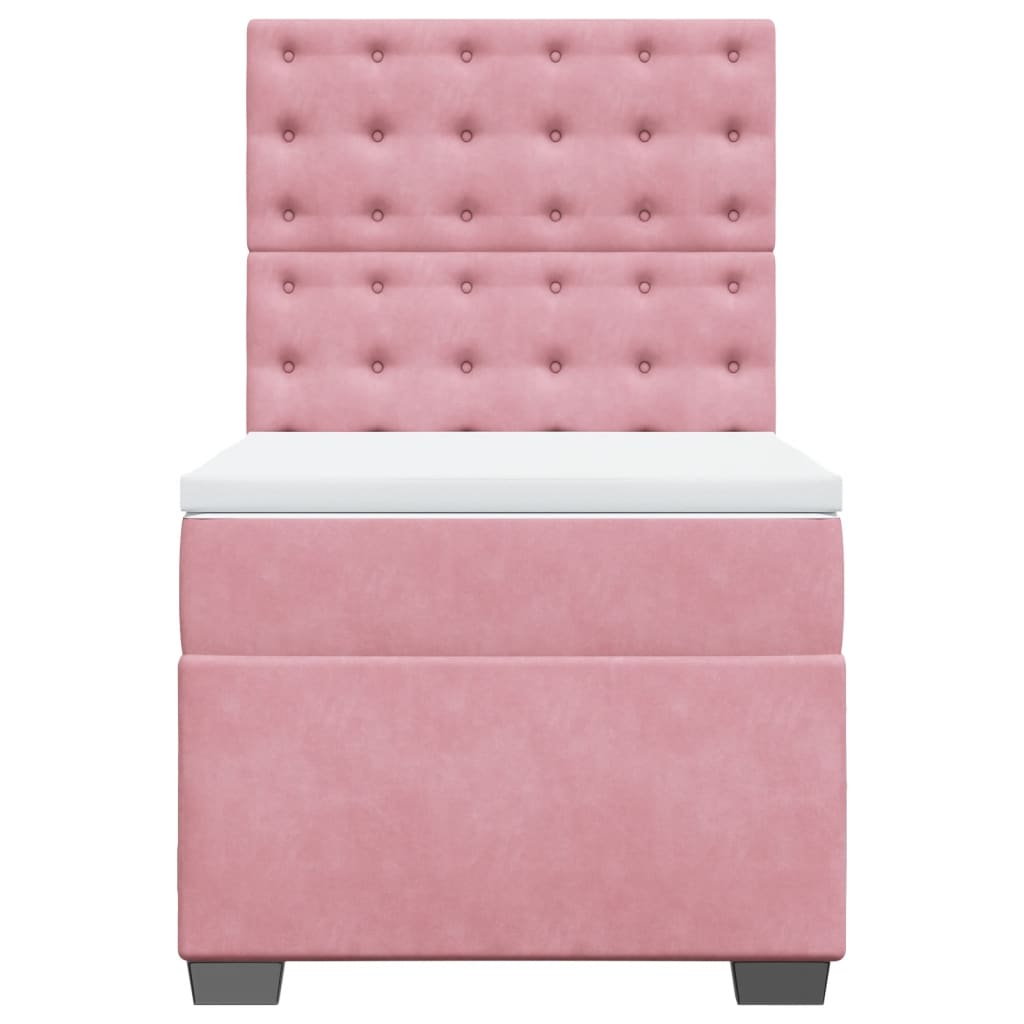 Sommier à lattes de lit avec matelas Rose 90x200 cm Velours - XIOS