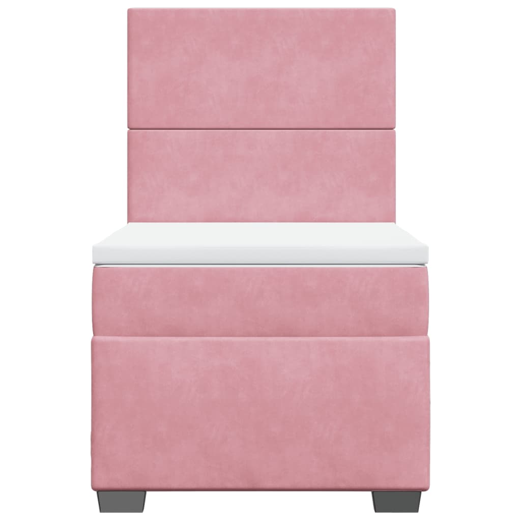 Sommier à lattes de lit avec matelas Rose 100x200 cm Velours - XIOS