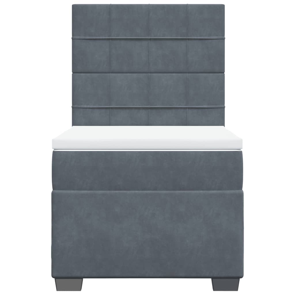 Sommier à lattes de lit avec matelas Gris foncé 100x200 cm - XIOS
