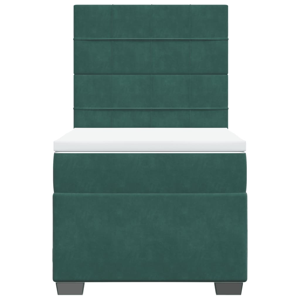 Sommier à lattes de lit avec matelas Vert foncé 100x200 cm - XIOS