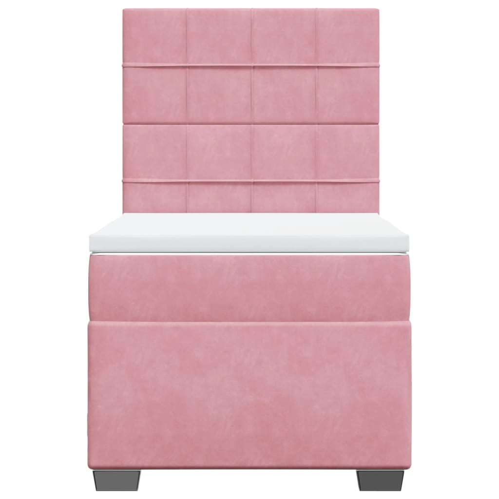Sommier à lattes de lit avec matelas Rose 100x200 cm Velours - XIOS