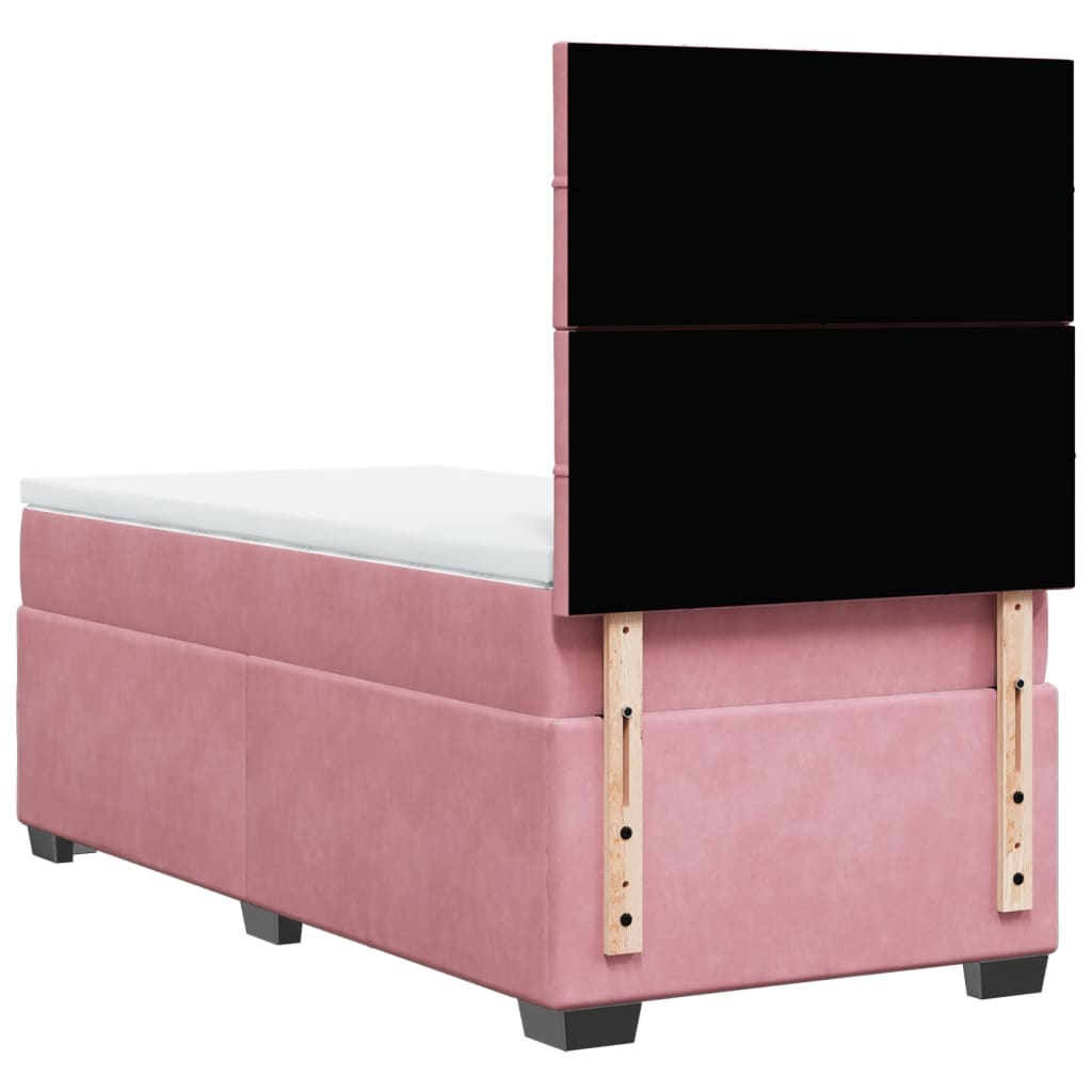 Sommier à lattes de lit avec matelas Rose 100x200 cm Velours - XIOS