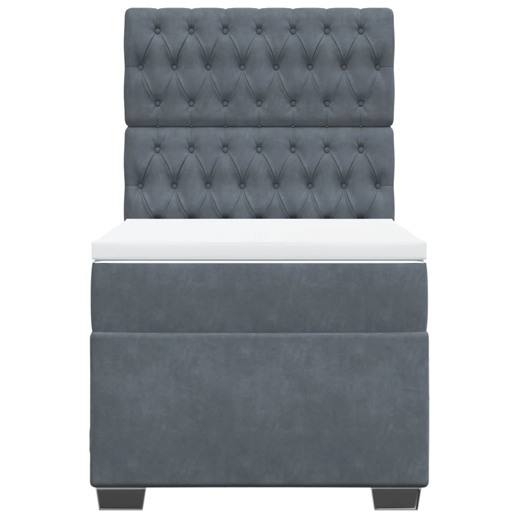 Sommier à lattes de lit avec matelas Gris foncé 100x200 cm - XIOS