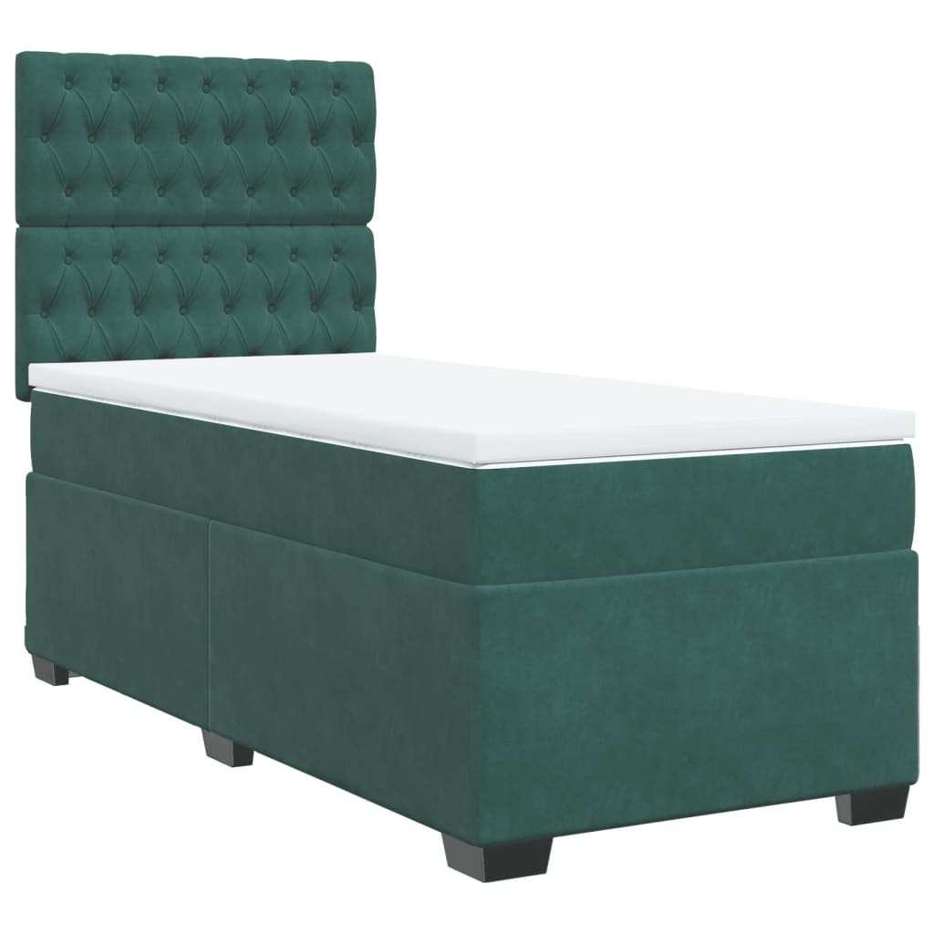 Sommier à lattes de lit avec matelas Vert foncé 100x200 cm - XIOS