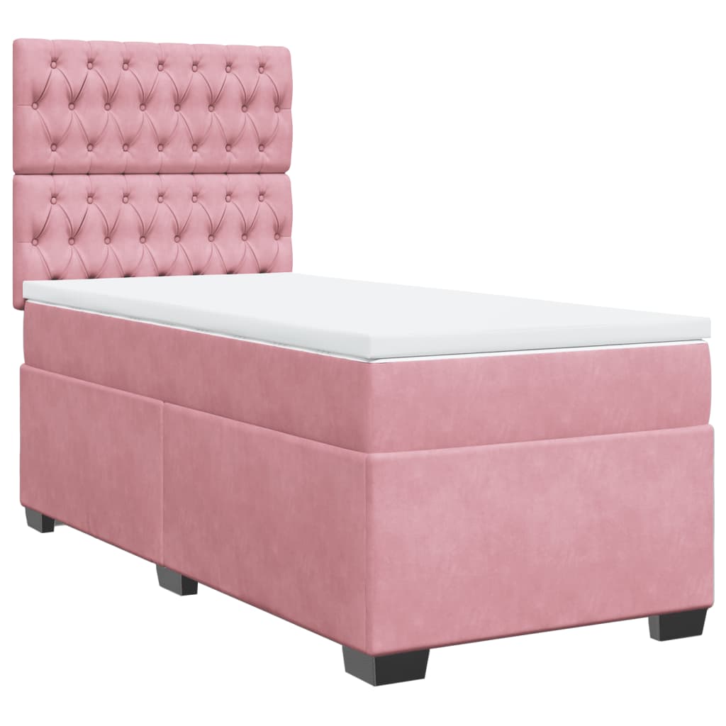 Sommier à lattes de lit avec matelas Rose 100x200 cm Velours - XIOS