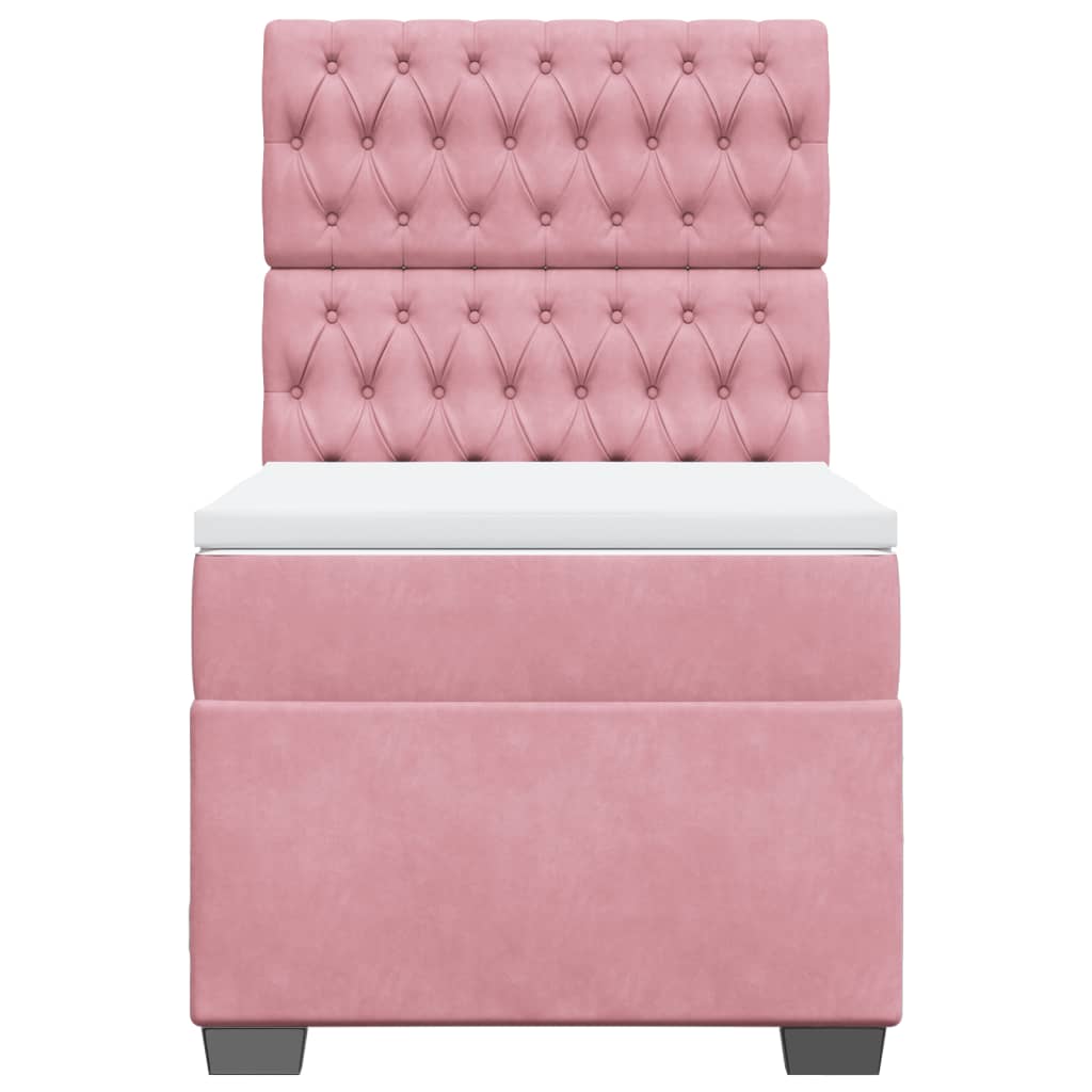 Sommier à lattes de lit avec matelas Rose 100x200 cm Velours - XIOS