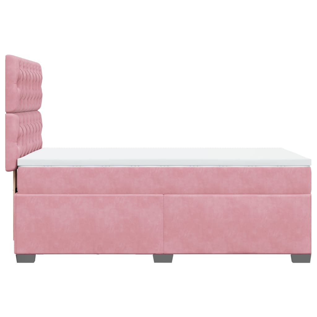 Sommier à lattes de lit avec matelas Rose 100x200 cm Velours - XIOS