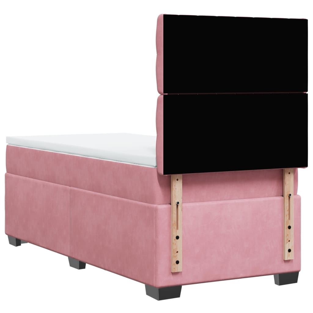 Sommier à lattes de lit avec matelas Rose 100x200 cm Velours - XIOS