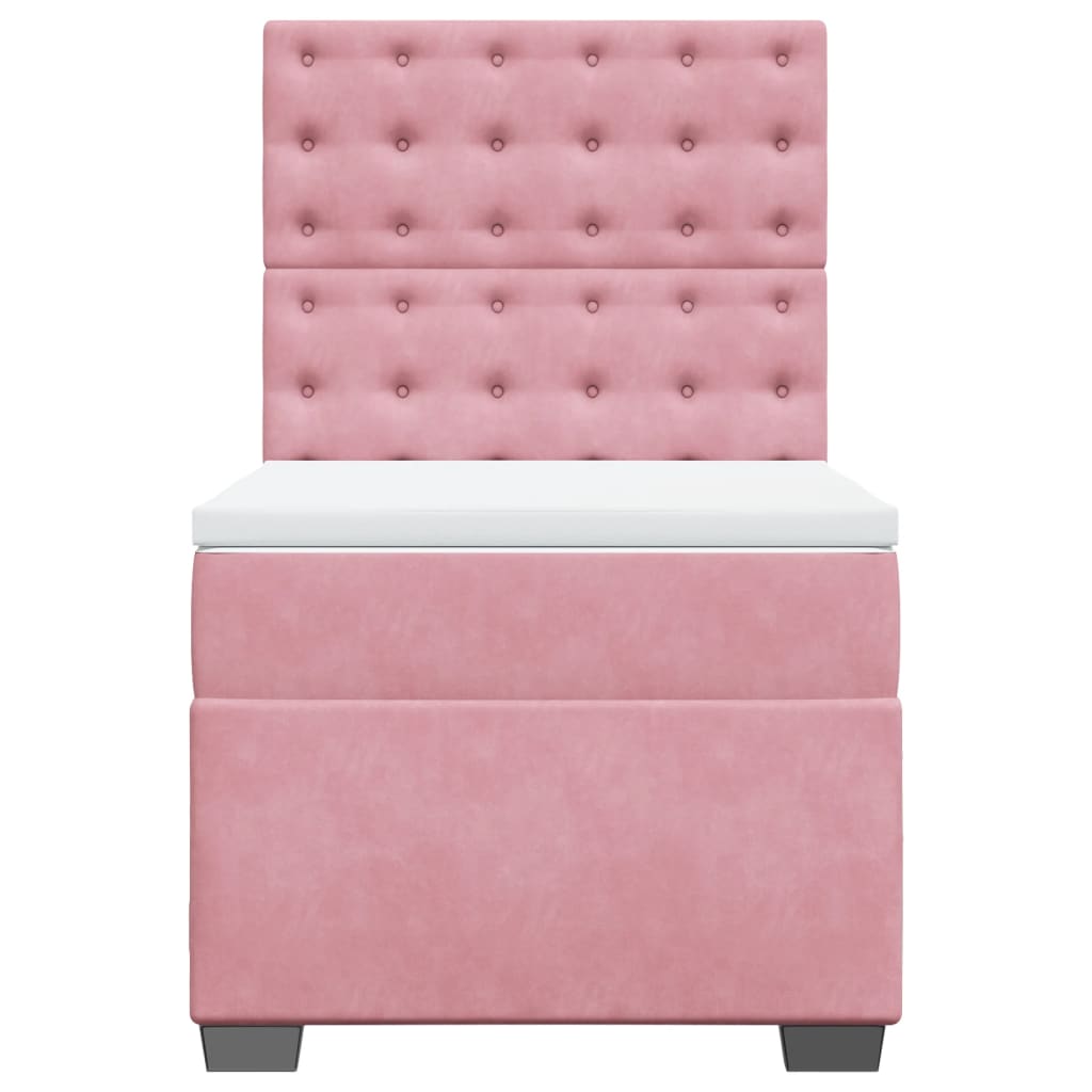 Sommier à lattes de lit avec matelas Rose 100x200 cm Velours - XIOS