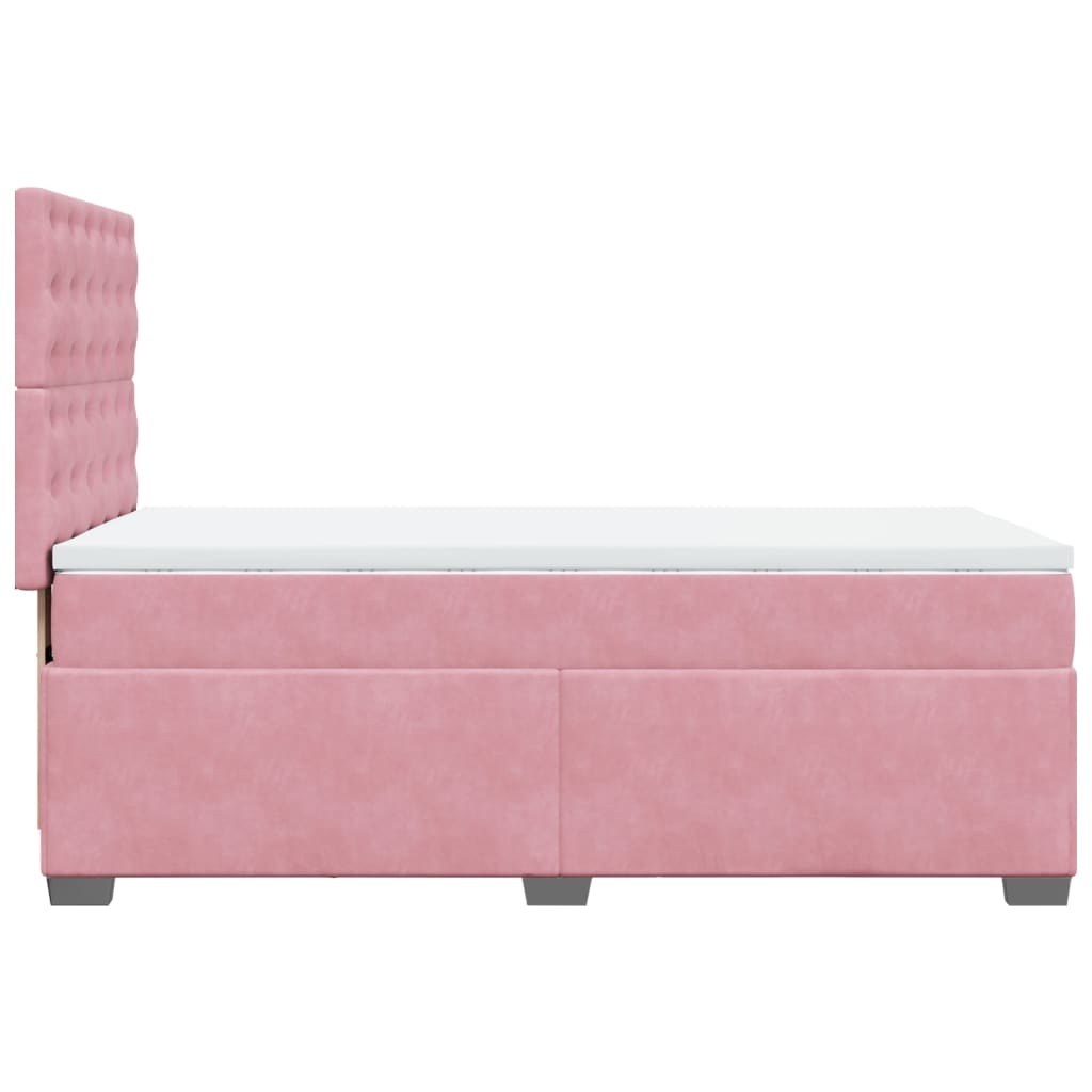 Sommier à lattes de lit avec matelas Rose 100x200 cm Velours - XIOS