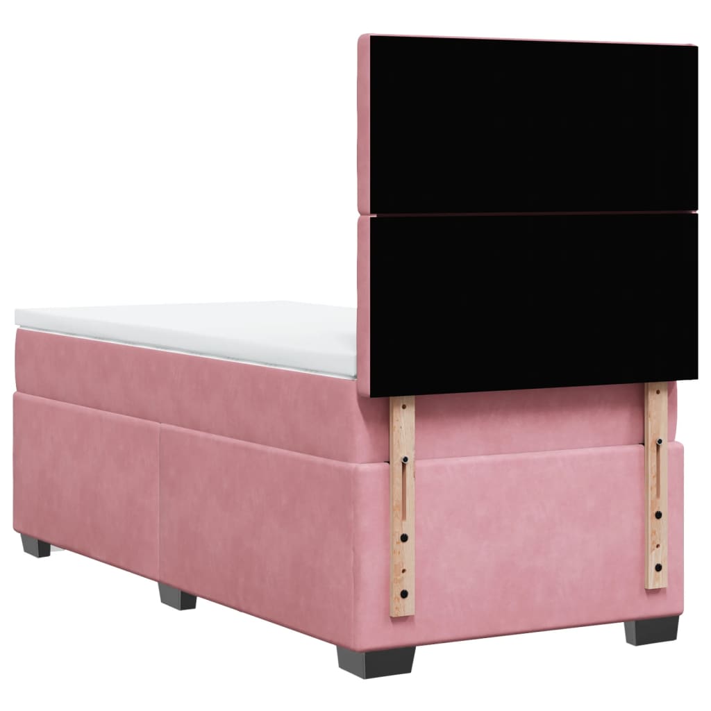 Sommier à lattes de lit avec matelas Rose 100x200 cm Velours - XIOS