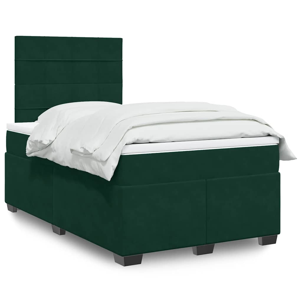 Sommier à lattes de lit avec matelas vert foncé 120x190 cm - XIOS