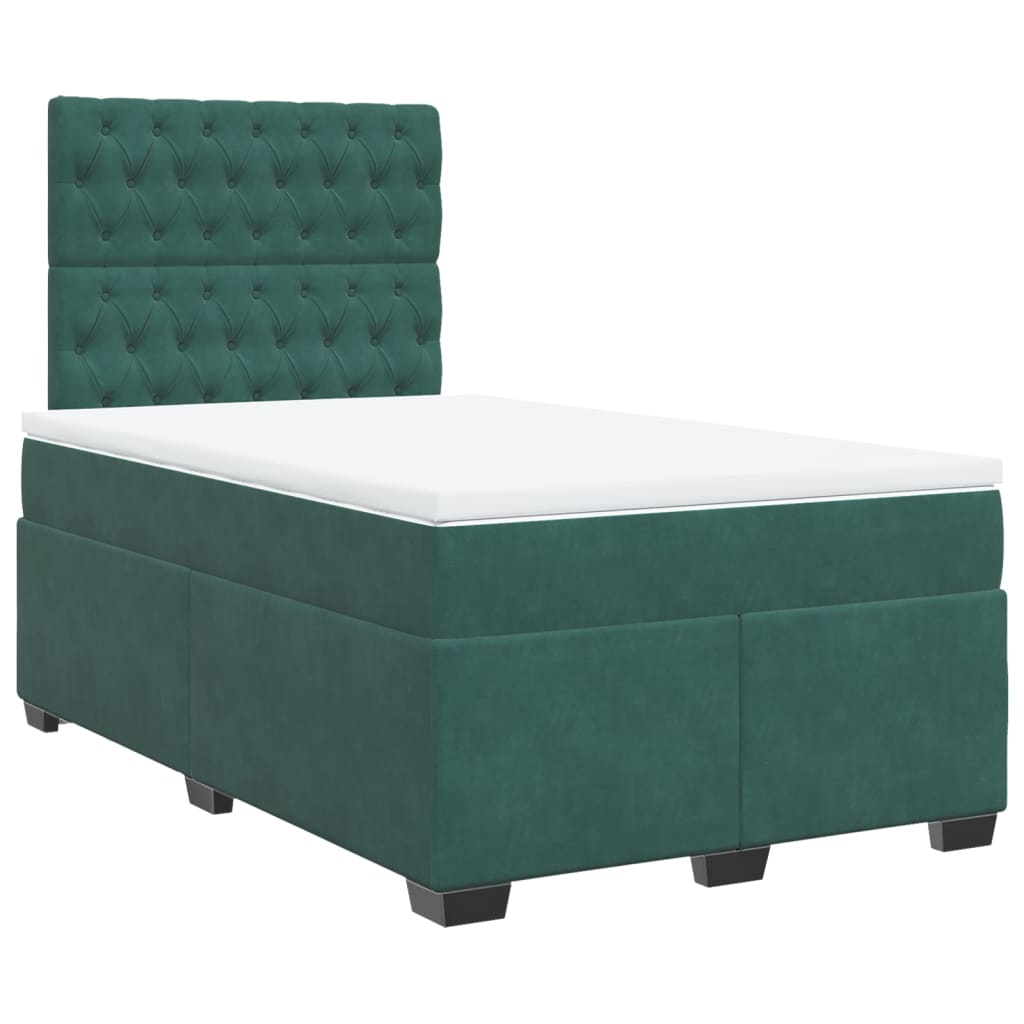 Sommier à lattes de lit avec matelas vert foncé 120x190 cm - XIOS