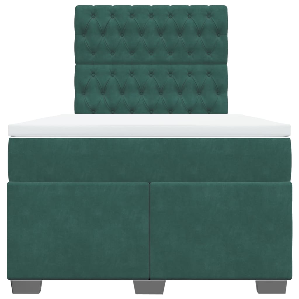Sommier à lattes de lit avec matelas vert foncé 120x190 cm - XIOS