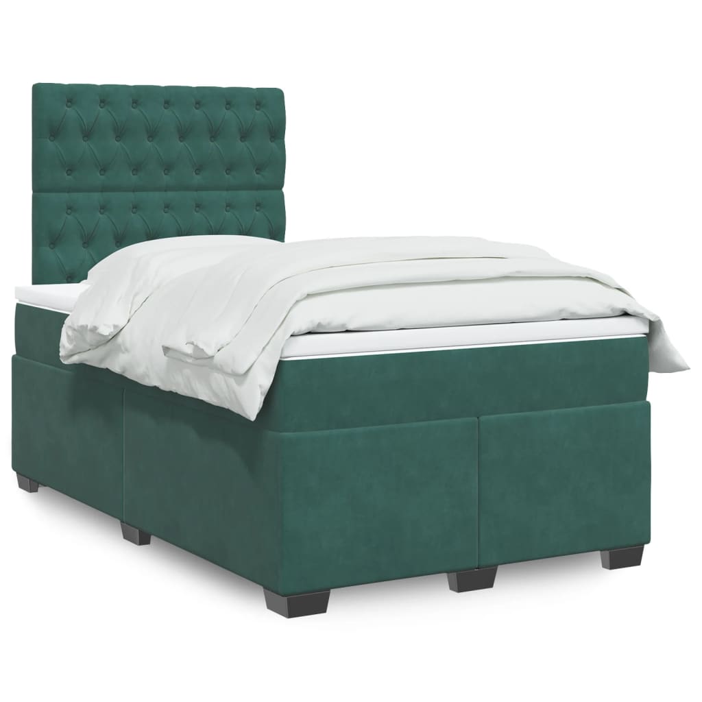 Sommier à lattes de lit avec matelas vert foncé 120x190 cm - XIOS