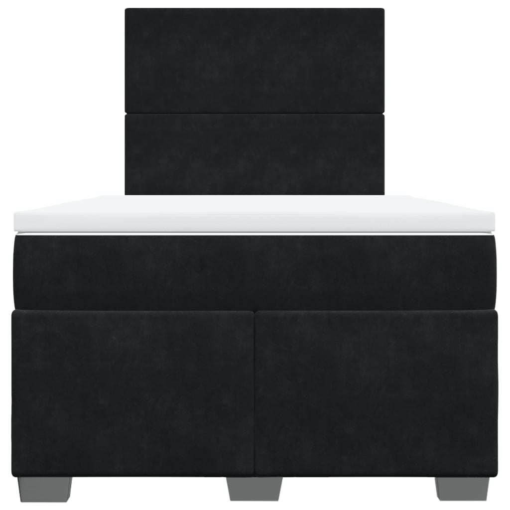 Sommier à lattes de lit avec matelas Noir 120x200 cm Velours - XIOS
