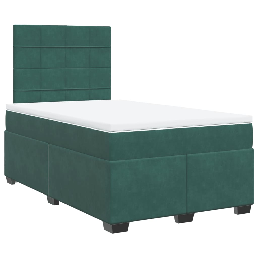 Sommier à lattes de lit et matelas Vert foncé 120x200cm Velours - XIOS