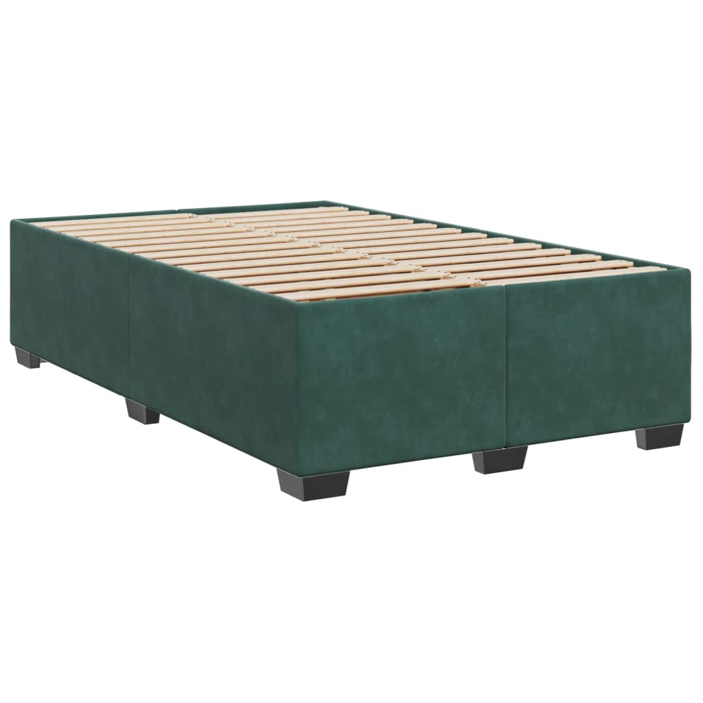 Sommier à lattes de lit et matelas Vert foncé 120x200cm Velours - XIOS
