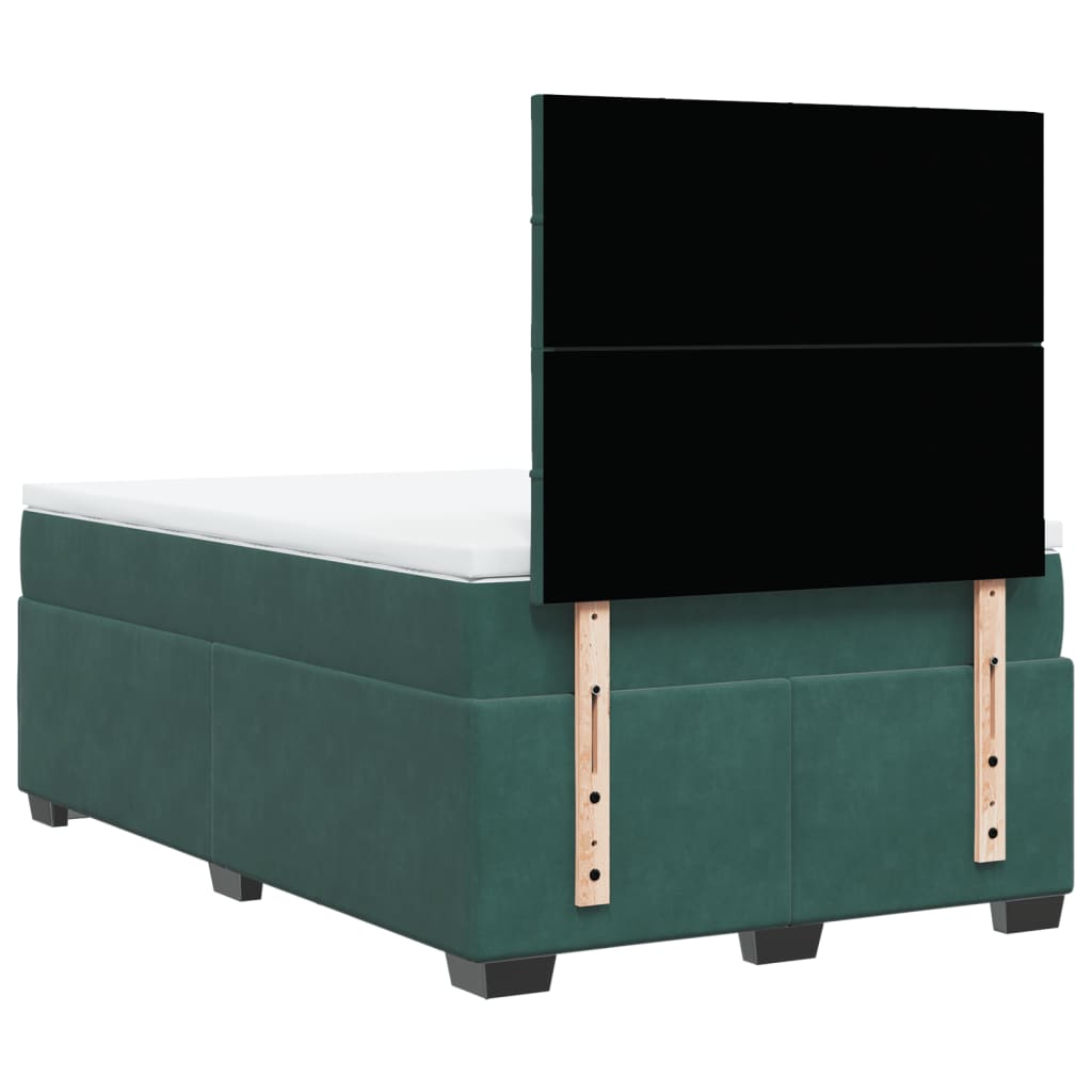 Sommier à lattes de lit et matelas Vert foncé 120x200cm Velours - XIOS