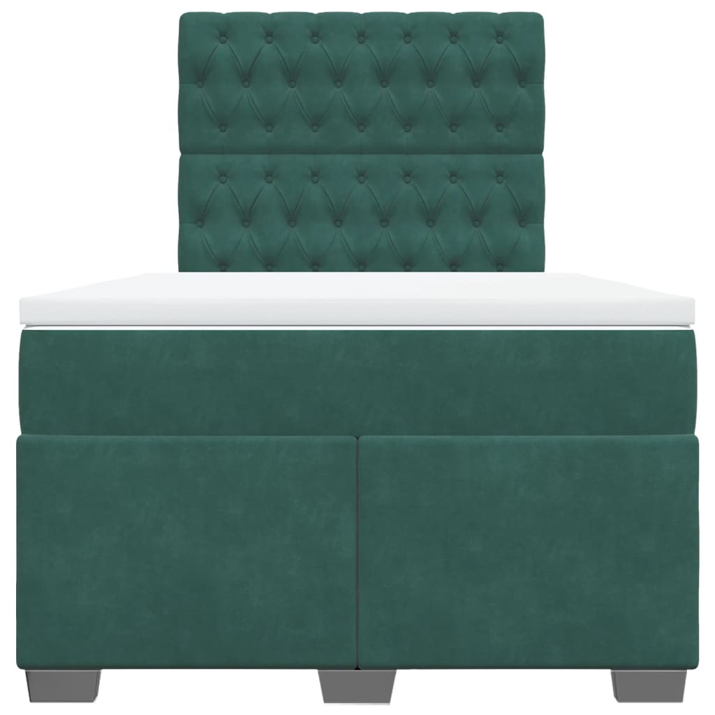 Sommier à lattes de lit et matelas Vert foncé 120x200cm Velours - XIOS