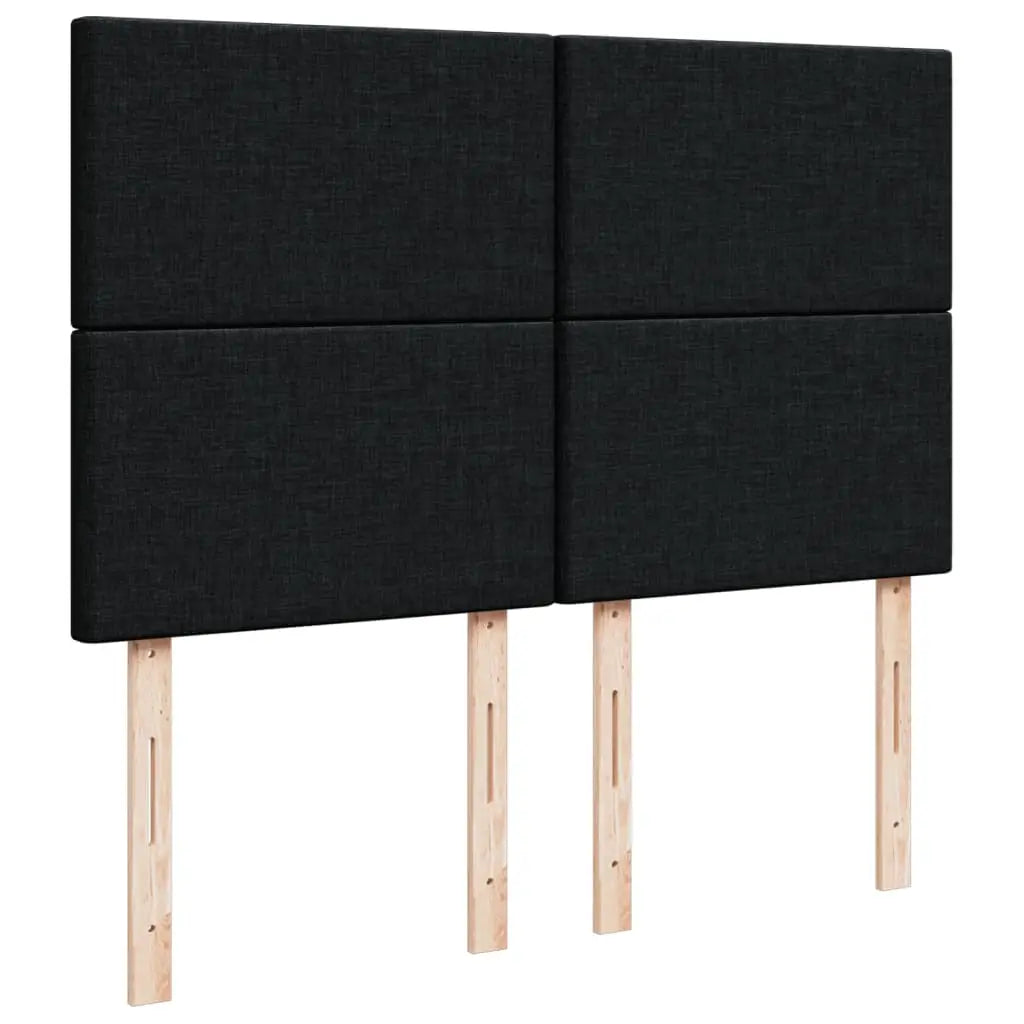 Sommier à lattes de lit avec matelas Noir 140x190 cm Velours - XIOS