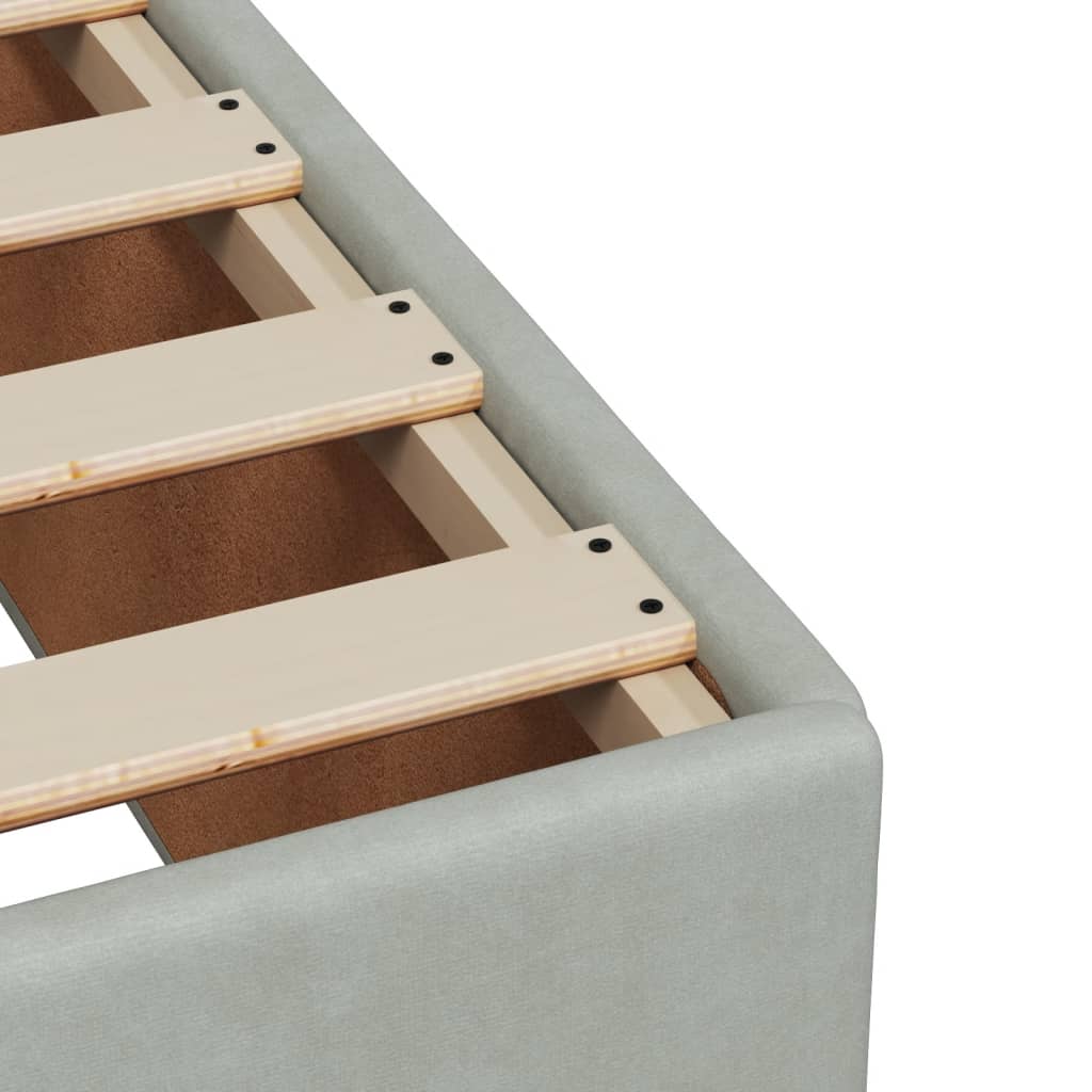 Sommier à lattes de lit et matelas Gris clair 140x190cm Velours - XIOS